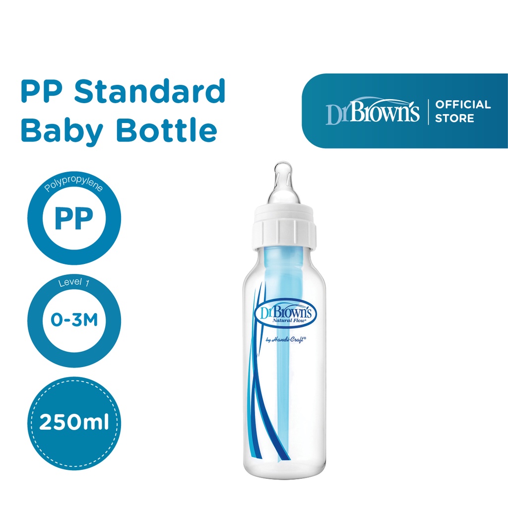 Jual Dr.Brown's 2oz / 4oz / 8oz PP Standard Baby Bottle / Botol Susu