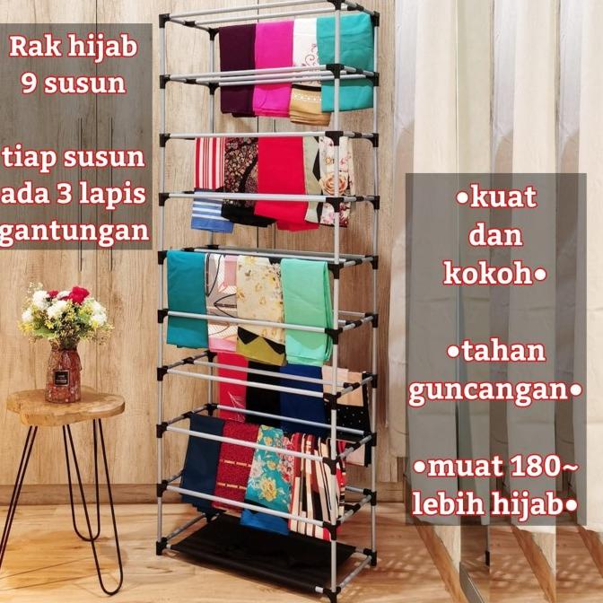 Jual TERBARU NINE BOX RAK LEMARI GANTUNG HIJAB 27 SUSUN PENGIRIMAN ...