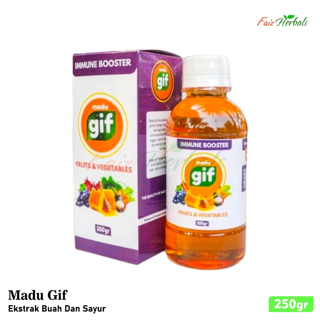 MADU GIF  ANTIOKSIDAN ALAMI HERBAL ALAMI EXTRA BUAH DAN SAYUR HARGA TERBAIK | MADU MAAG | EKSTRAK BUAH DAN SAYUR | MADU IMMUNE BOOSTER | HERBAL MADU ALAMI