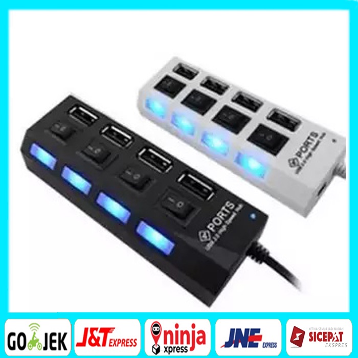 Jual Usb Hub Saklar Port On Off High Speed Saklar Tombol On Off Lampu Led Port Usb Hub