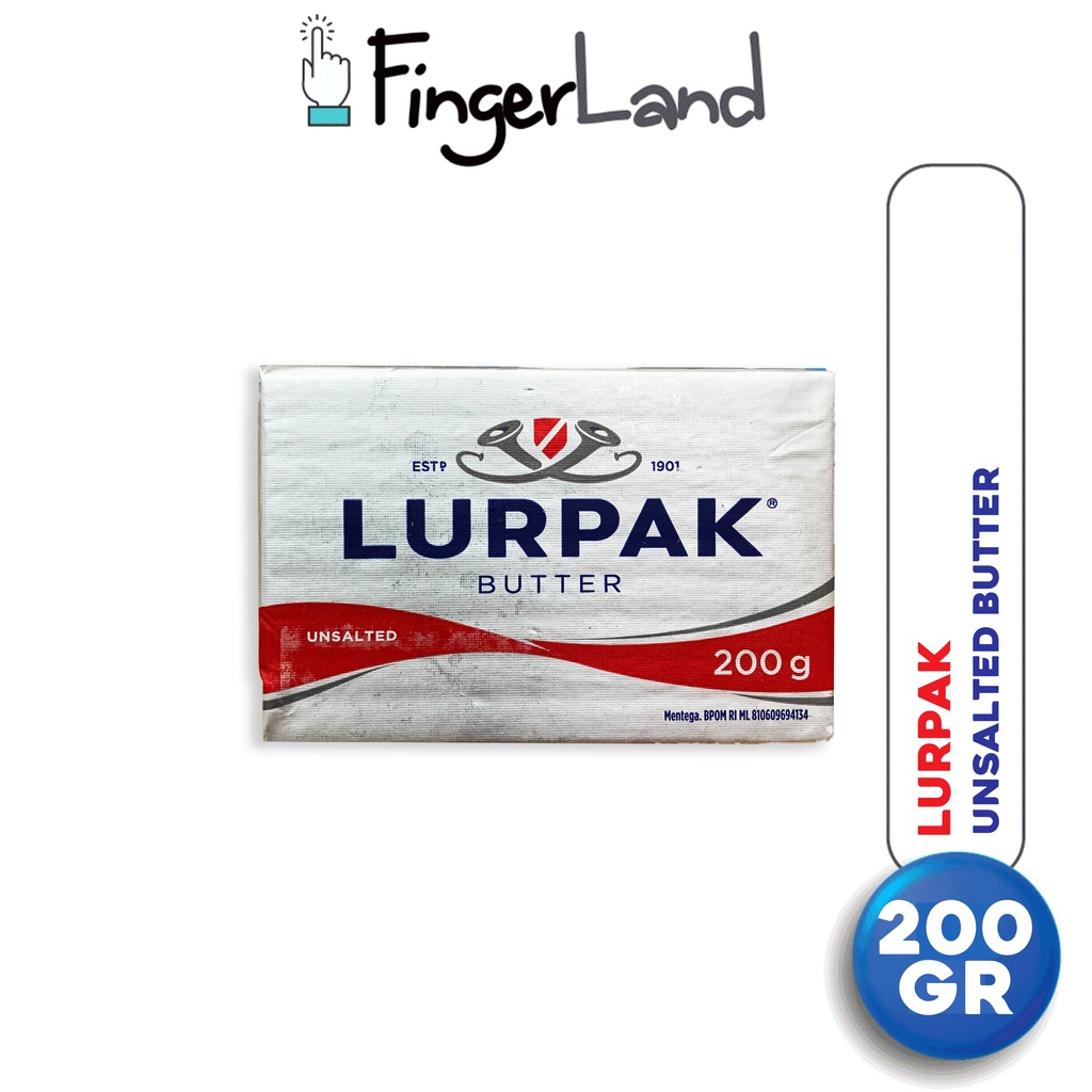 Jual LURPAK Unsalted Lactic Butter 82 200 gram Mentega Tawar Shopee Indonesia