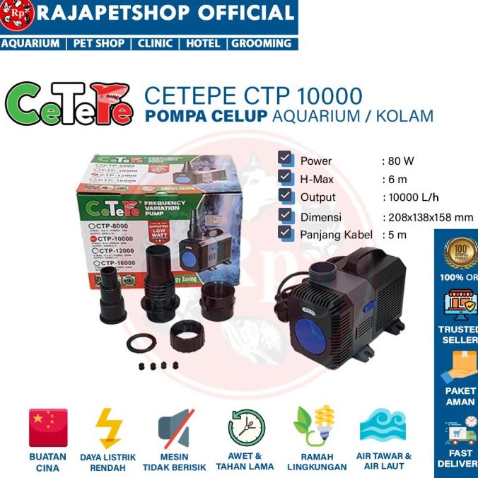 Jual Sunsun Cetepe Ctp Pompa Celup Kolam Aquarium Spesifikasi Jtp Shopee Indonesia