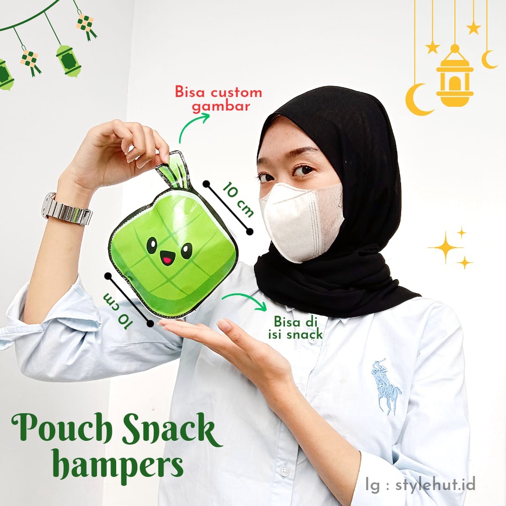 Jual Bingkisan Snack I Pouch Snack Lebaran I Pouch Ketupat I Pouch Lucu