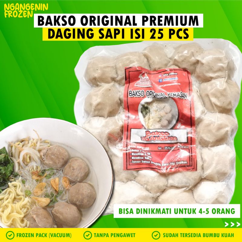 Jual Bakso Original Frozen Premium Isi 25 Pcs Shopee Indonesia