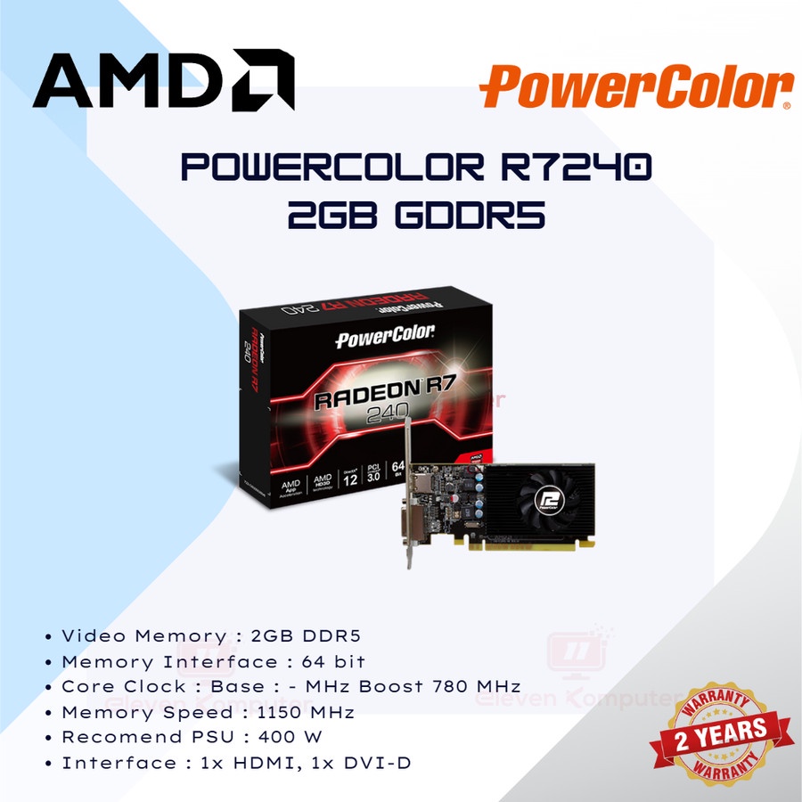 Jual Powercolor Radeon R 7240 2GB GDDR5 64-bit | Shopee Indonesia