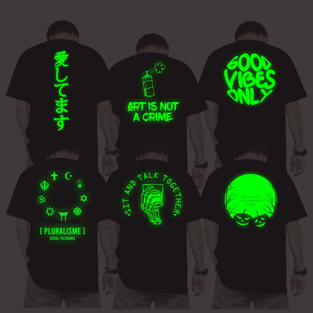 Jual Binigue Baju Atasan Sablon Kaos Distro Pria Dream Glow In The Dark