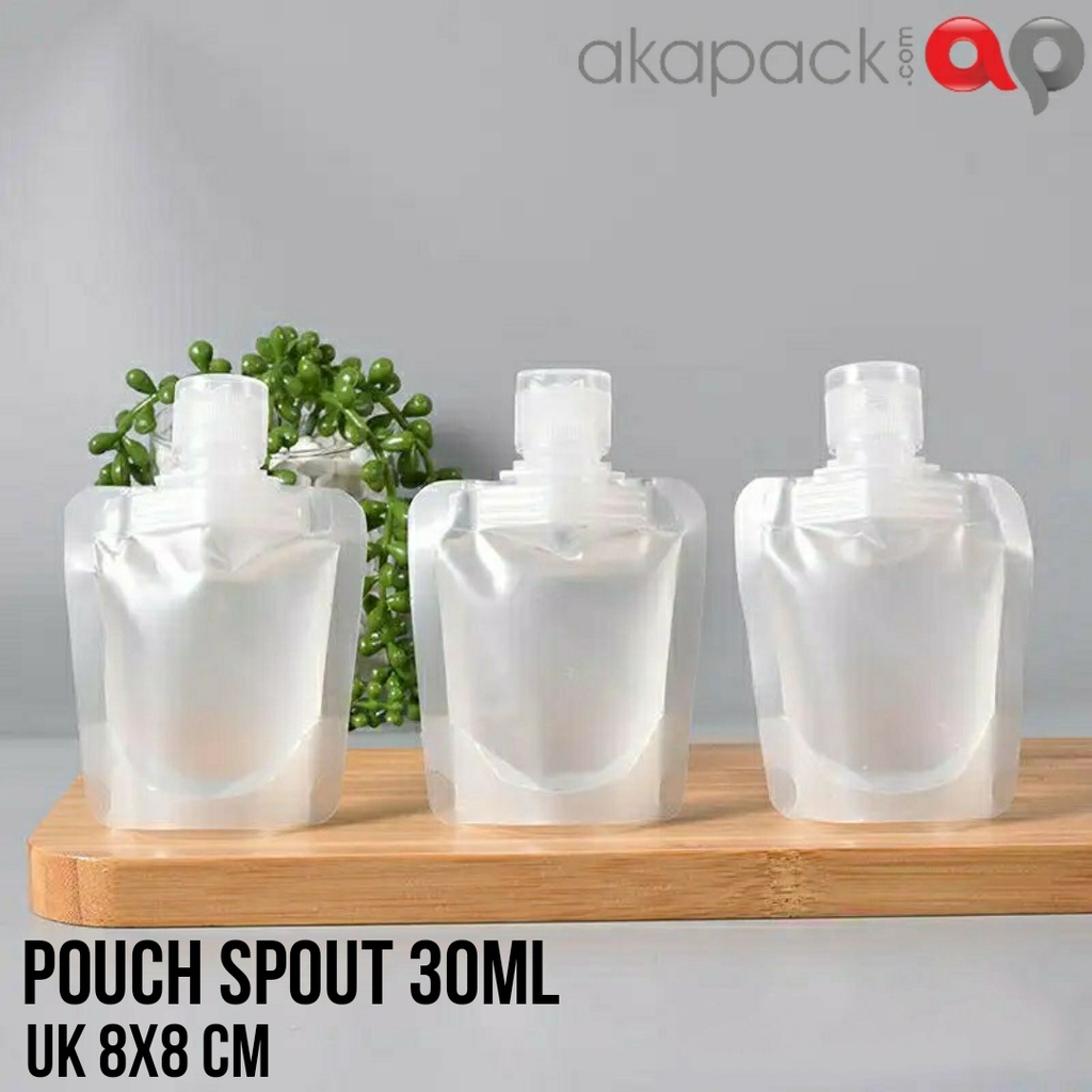 Jual Standing Pouch Spout Transparan 30ml tutup Fliptop Shopee Indonesia