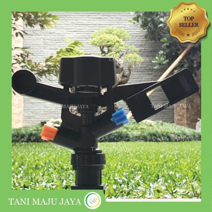 Jual Sprinkler Putar Otomatis 2 Way 360 derajat 1/2 Rain Gun Springkler ...