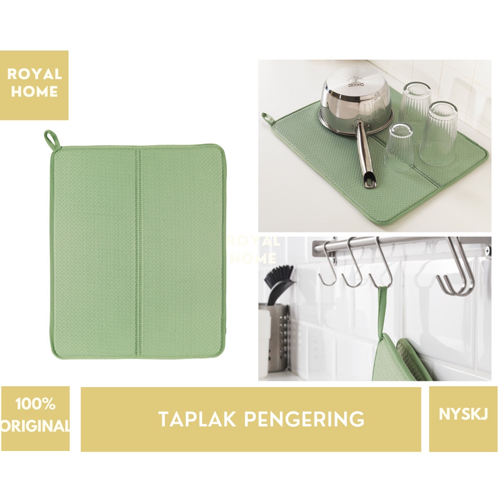 NYSKÖLJD Dish drying mat, green, 44x36 cm - IKEA