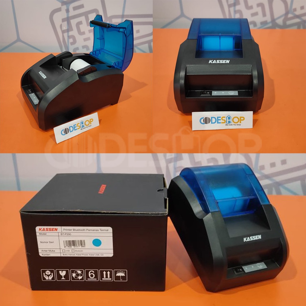 Jual Printer POS 58mm Kassen BTP290 Cetak Kertas Sticker Thermal USB ...
