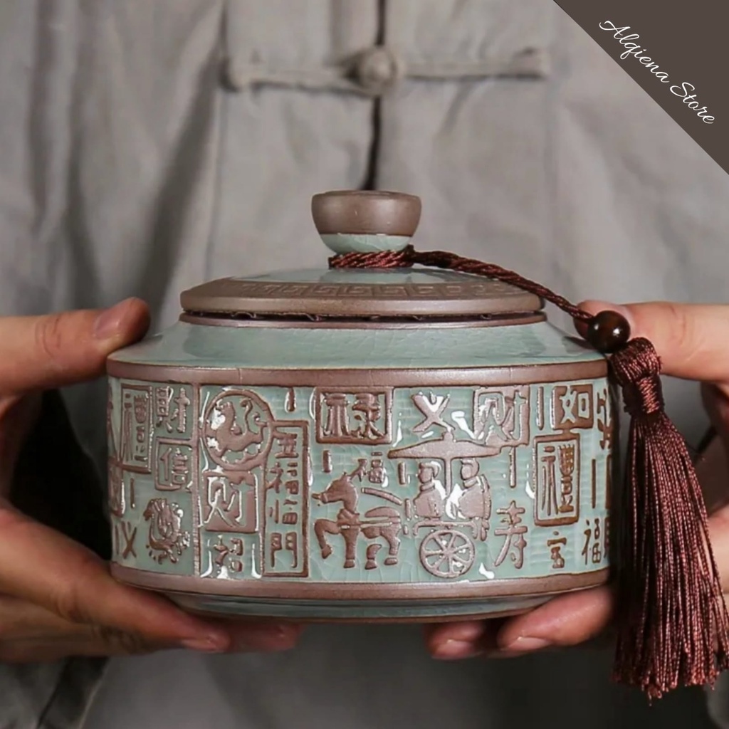 Bahan-bahan Kopi Tahlil dalam wadah keramik