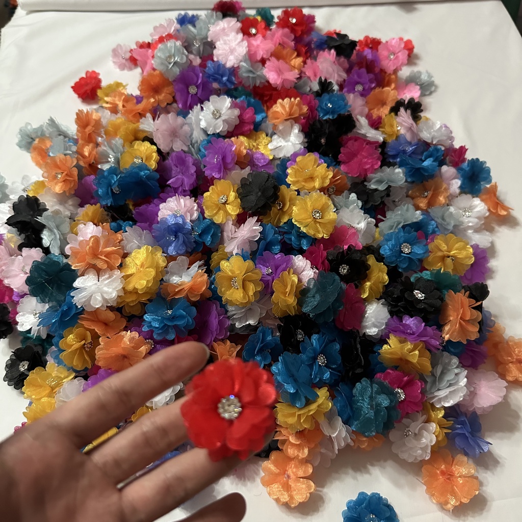 Jual Bahan Bunga solder Organza ukuran 4 cm (12 pcs) | Shopee Indonesia