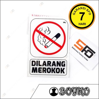 Jual Akrilik Dilarang Merokok - Acrylic Sign 15cm X 10cm - SFO Semarang ...