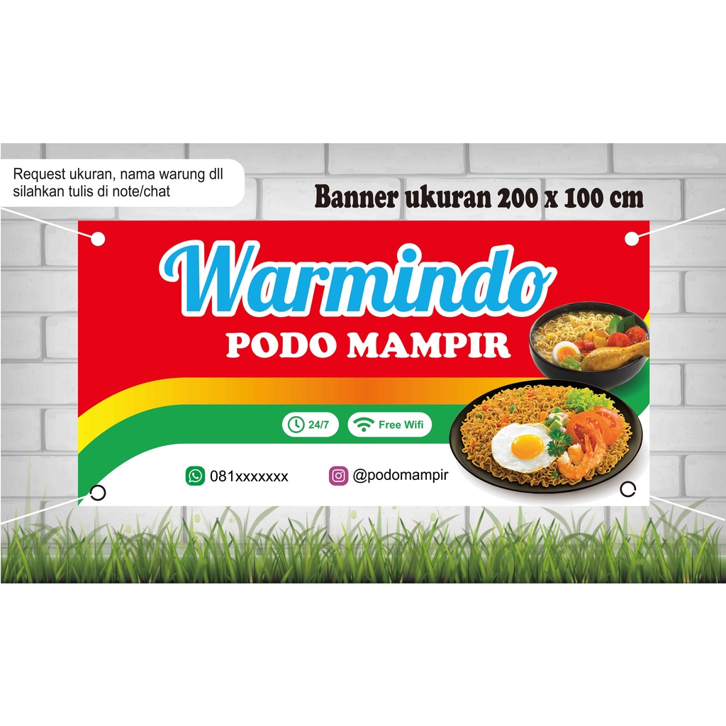 Jual Banner Warmindo Spanduk Warmindo Banner Murah Shopee Indonesia 8740