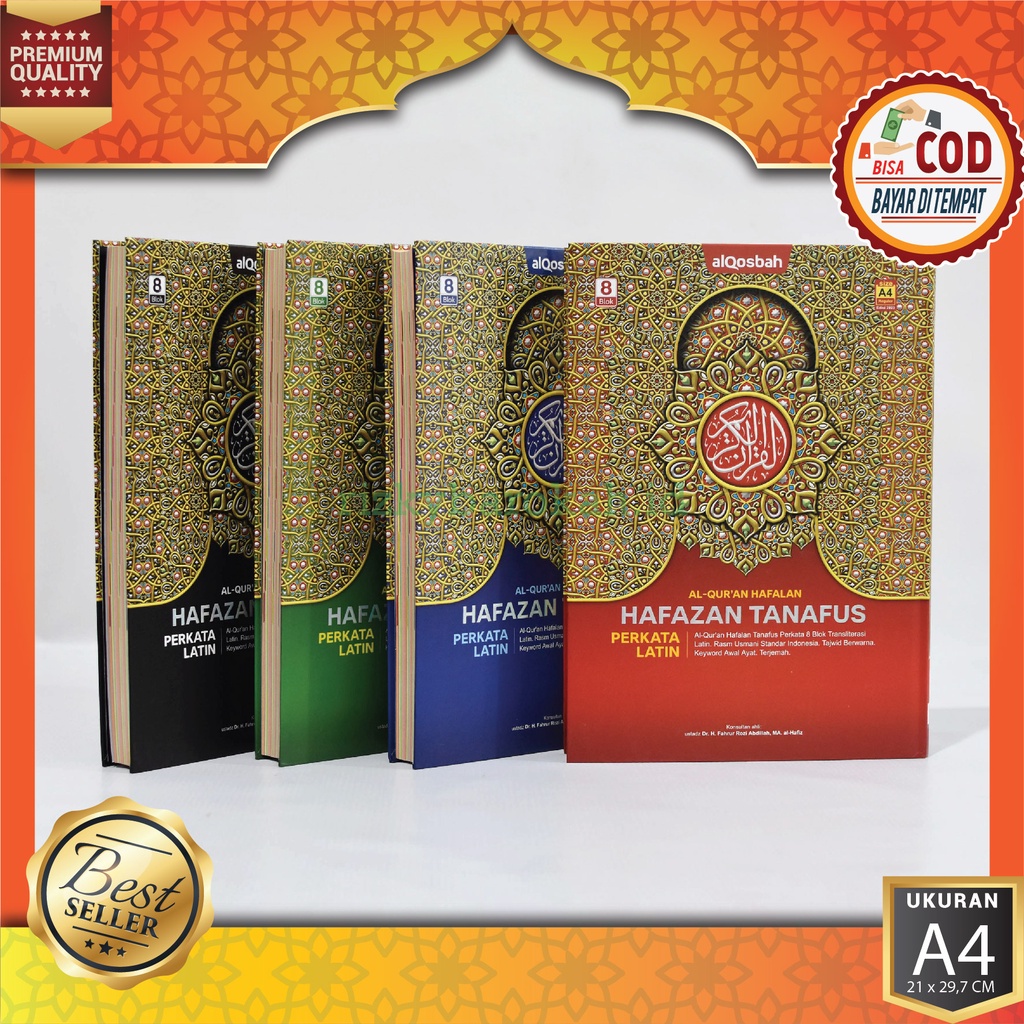 Jual Besar A4 - Al Quran Hafalan Hafazan Perkata Latin 8 Blok Ukuran A4 ...