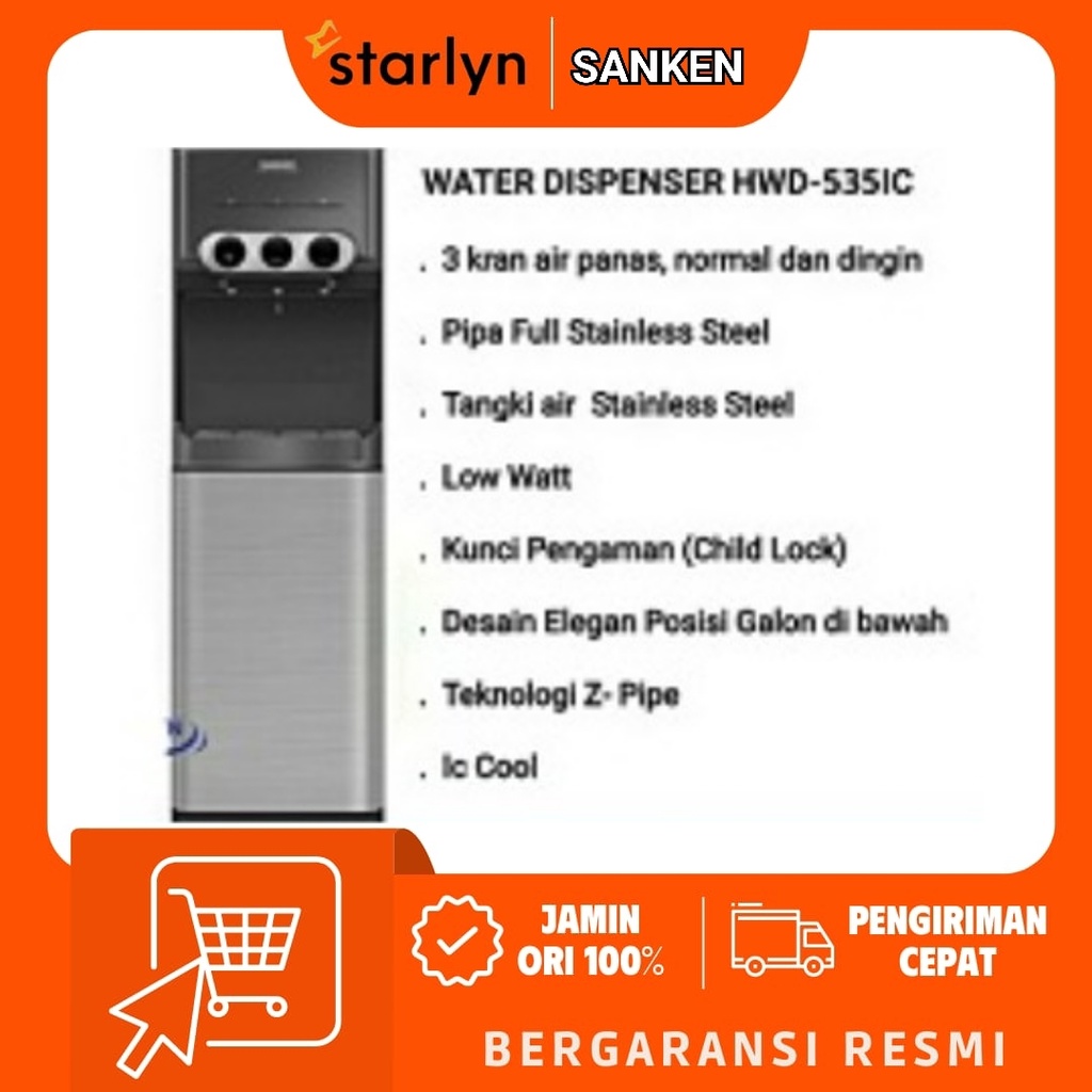 Jual Sanken Dispenser 535 Galon Bawah Hwd 535ic Low Watt Hwd C535ic Shopee Indonesia 5998