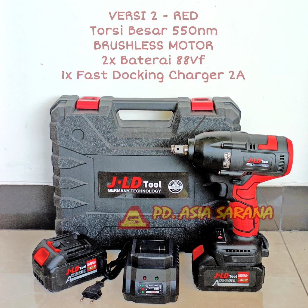 Jual Cordless Impact Wrench F Vf Brushless Torsi Besar Jld Nm Bor Shopee Indonesia