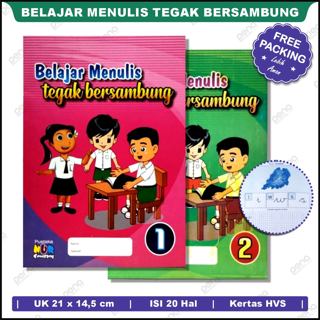 Jual Buku Belajar Menulis Tegak Bersambung HVS Murah | Shopee Indonesia