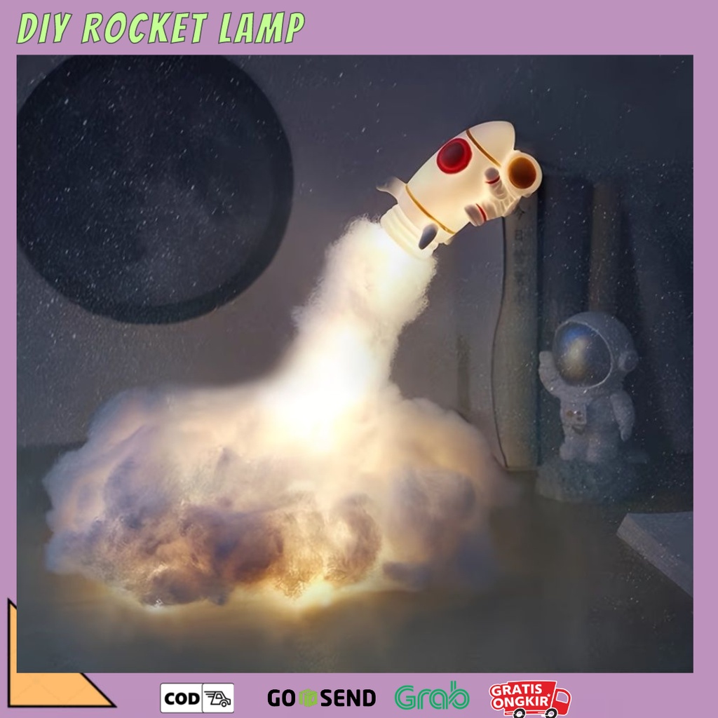 Jual LAMPU TIDUR BENTUK ROKET/ DIY ROCKET LAMP/ LAMPU TIDUR DIY ROKET ...
