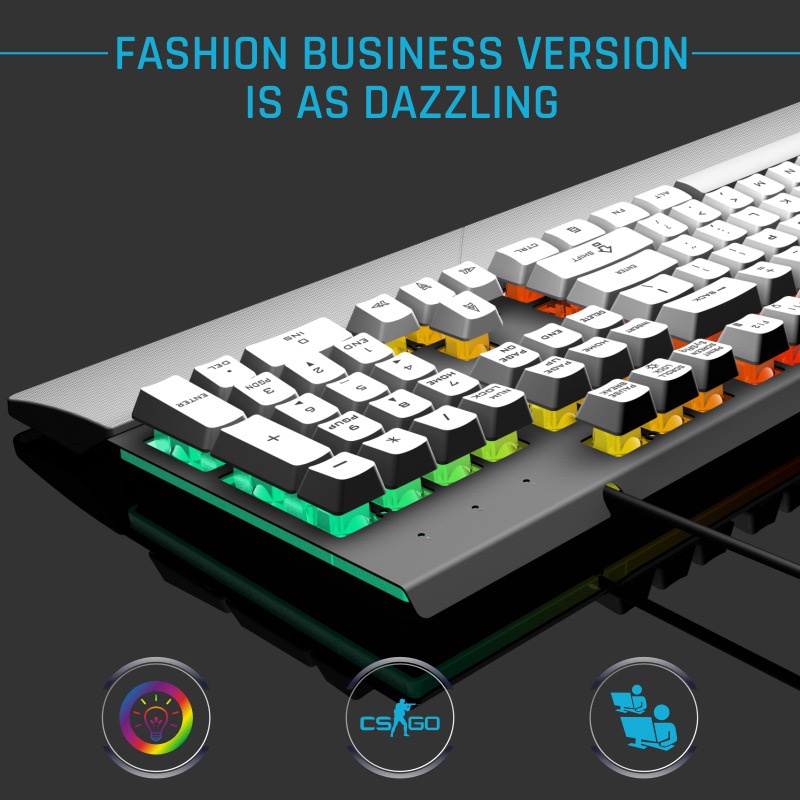 Jual Keyboard mechanical gaming RGB kabel metal base E-sports game ...