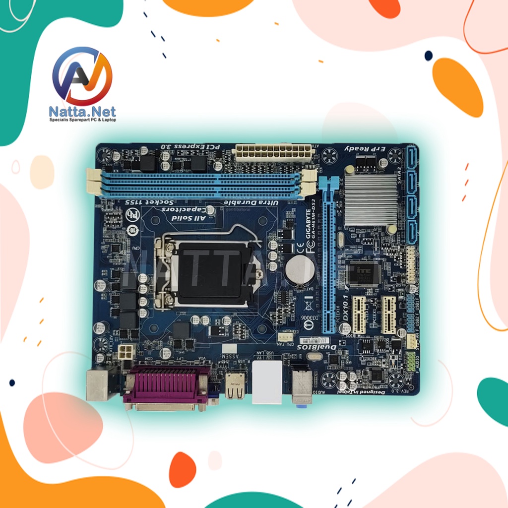 Jual MOTHERBOARD GIGABYTE H61 MDS2 LGA 1155 GARANSI 1 thn Shopee