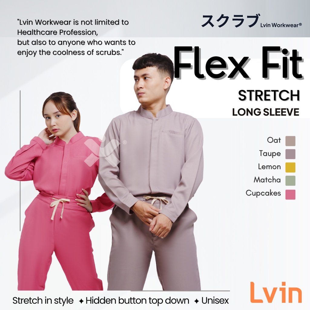 Jual Lvin Flex Fit Baju Oka Lengan Panjang Baju Jaga Set Baju