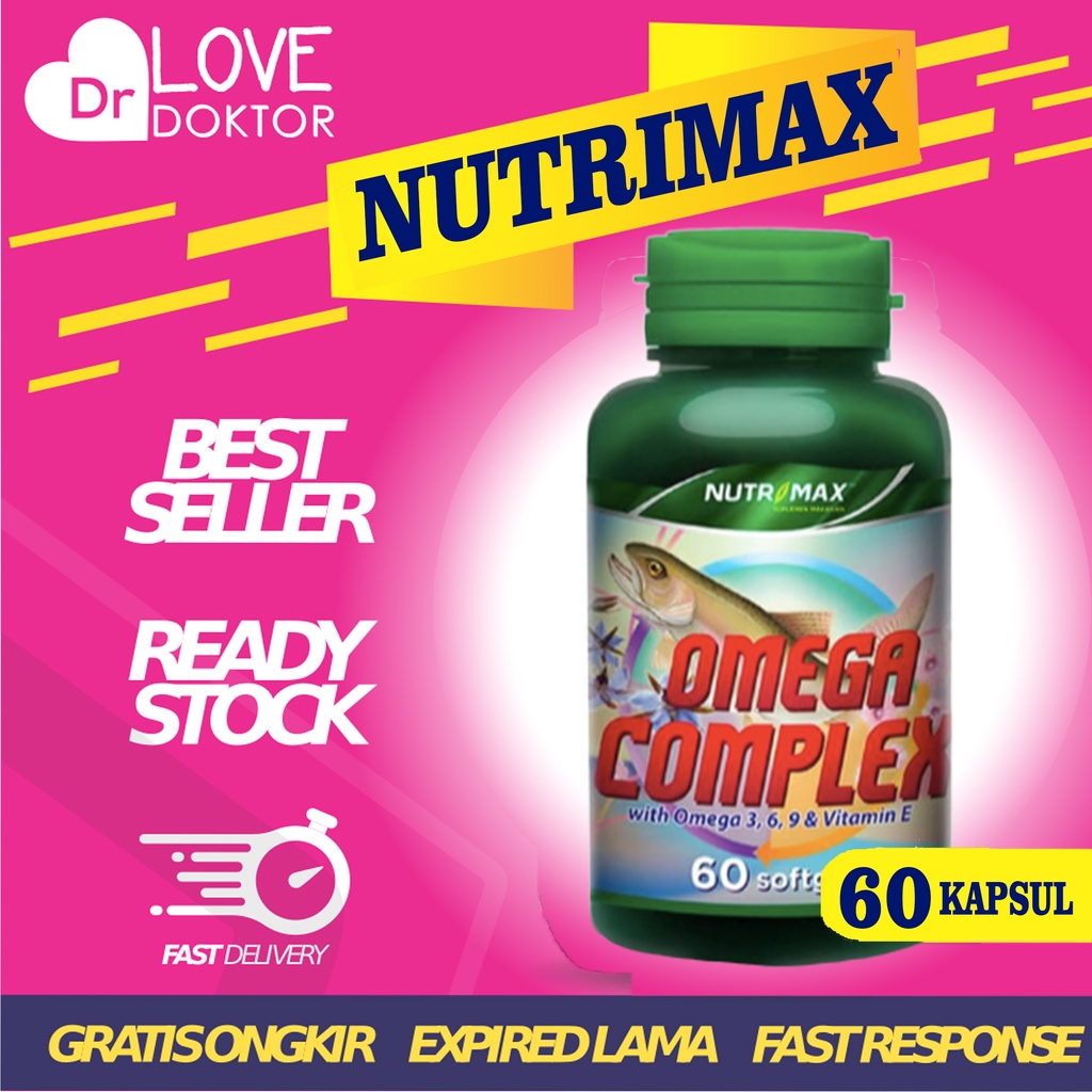 Jual NUTRIMAX OMEGA COMPLEX FISH OIL 3 6 9 VITAMIN E JANTUNG OTAK TULANG SENDI KOLESTEROL ASMA