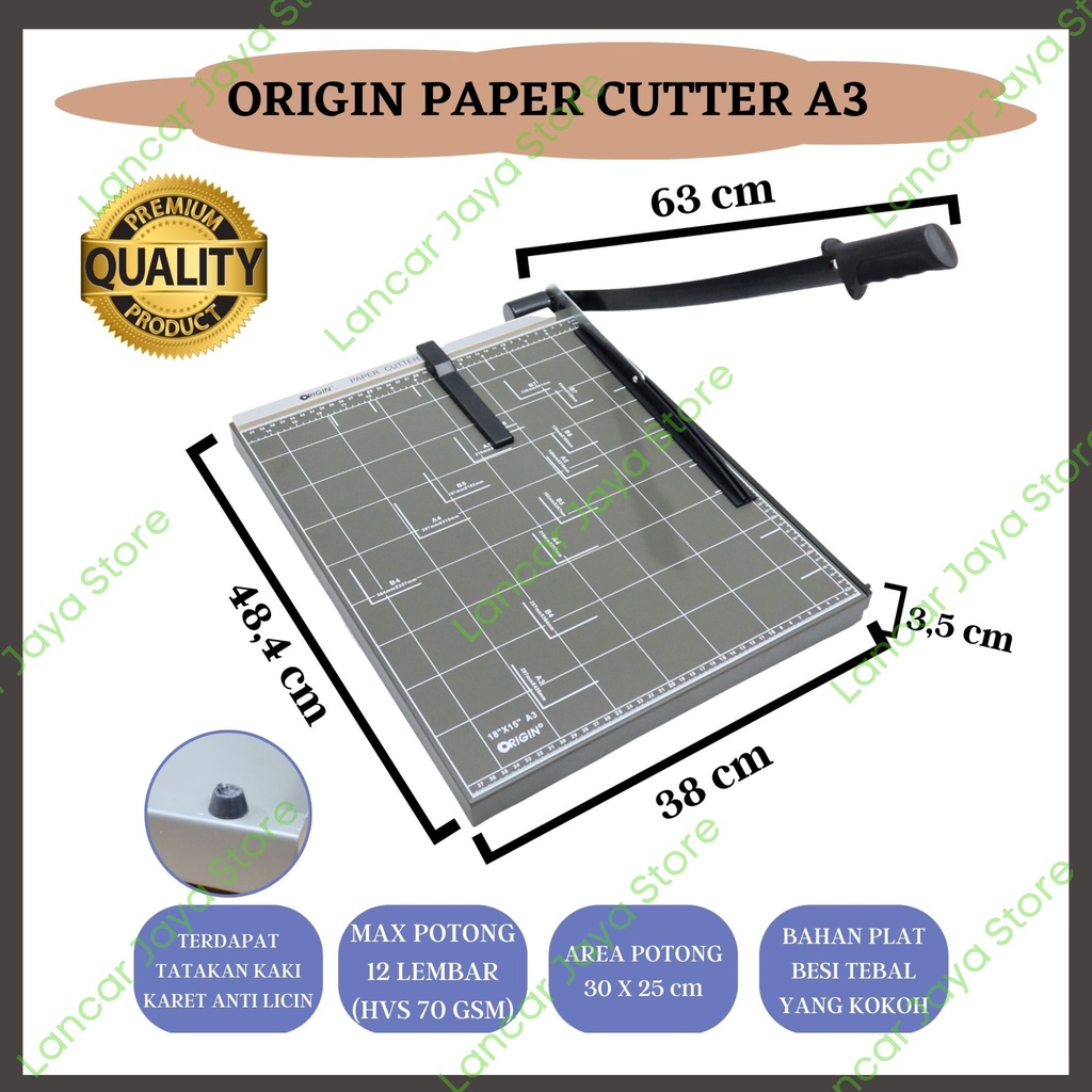 Jual Alat Pemotong Kertas Paper Cutter Origin A3 Pcc A3r Shopee