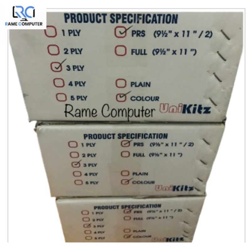 Jual Continuous form / kertas komputer 4 PLY isi 500 set (9,5