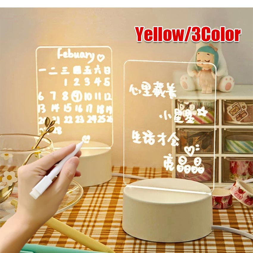 Jual Acrylic Led Note Board Led Message with Led Stand | Board Planner ...
