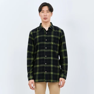 M231 Kemeja Pria Flannel Panjang Hijau 1901B