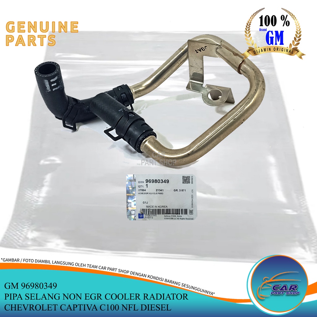 Jual PIPA SELANG NON EGR COOLER RADIATOR CHEVROLET CAPTIVA C100 NFL ...