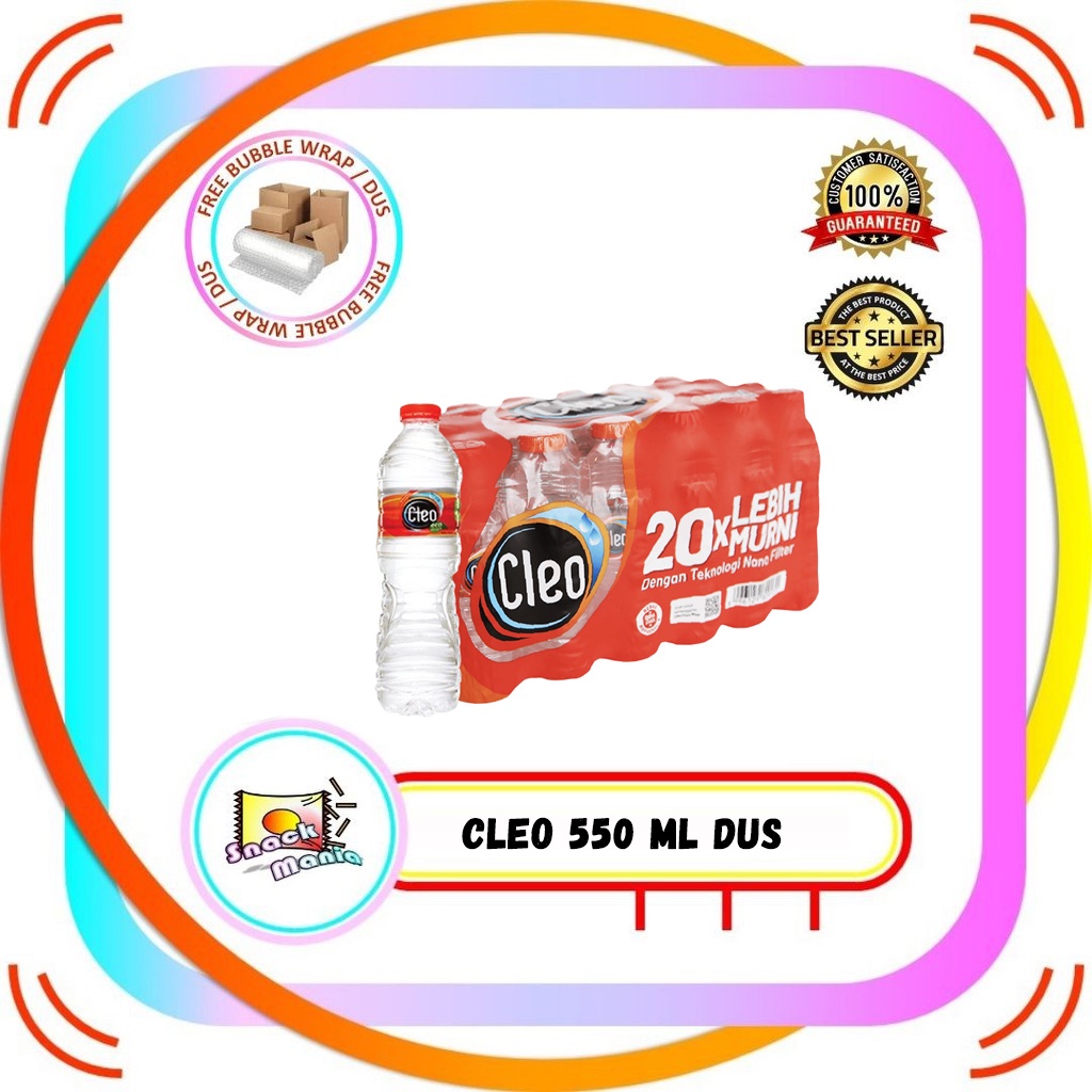 Jual Cleo Air Minum Botol 550 Ml Dus 24 Pcs Shopee Indonesia 1072