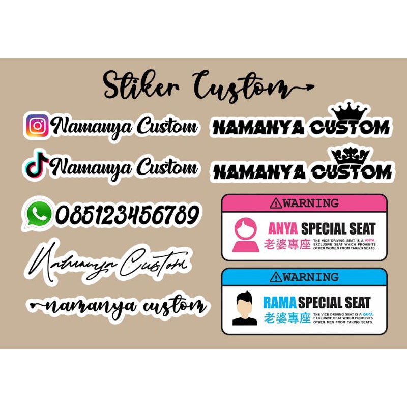 Jual STIKER CUSTOM | Shopee Indonesia