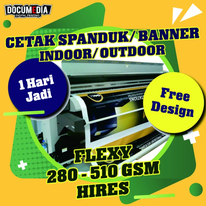 Jual [Jilid] Cetak / Print Spanduk / Banner Flexy 280 Standard [Kantor ...