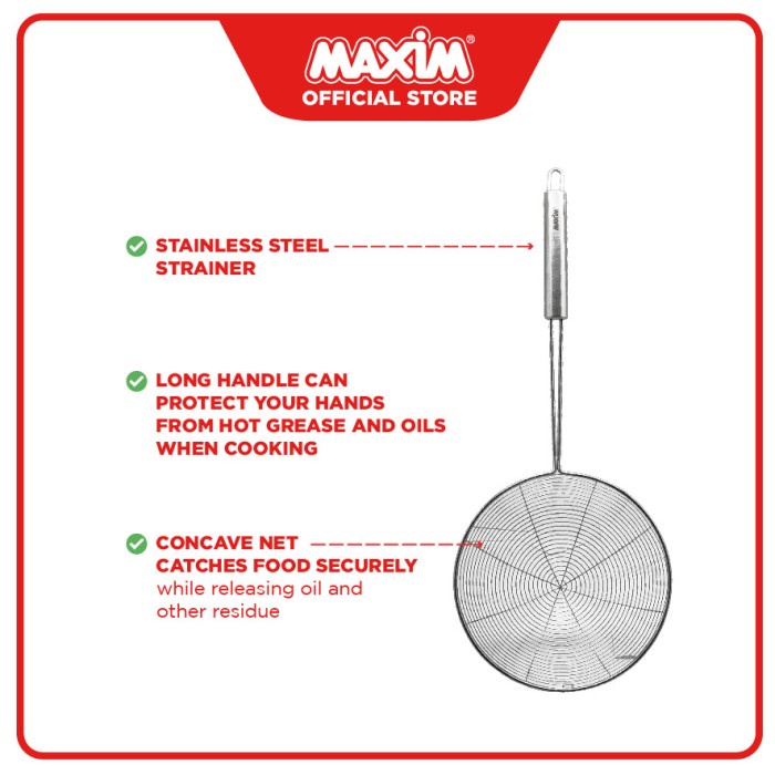 Jual Maxim Tools Spider Strainer - Saringan Stainless Steel 20cm ...