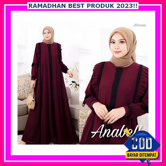 Jual Baju Gamis Wanita Viral Games Lebaran Terbaru Bj Muslim Dress Idhul Fitri Ghames Murah