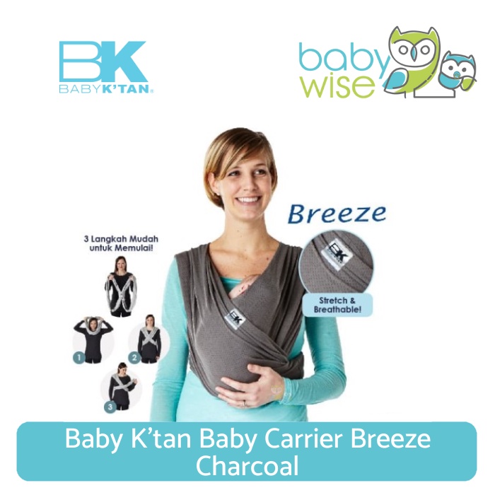 Jual Baby K'tan Baby Carrier Breeze Charcoal Shopee Indonesia