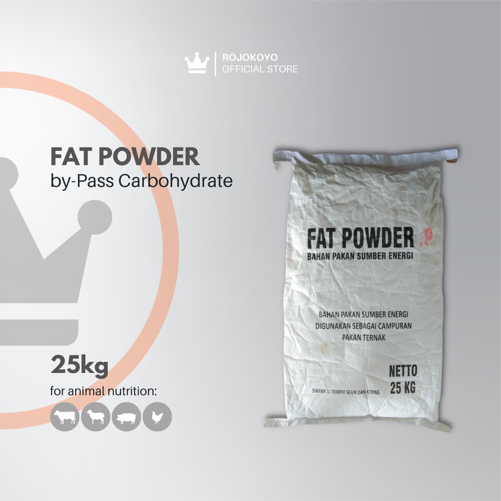 Jual Fat Powder 25 kg By Pass Fatty Acid Penggemuk Ternak | Shopee ...