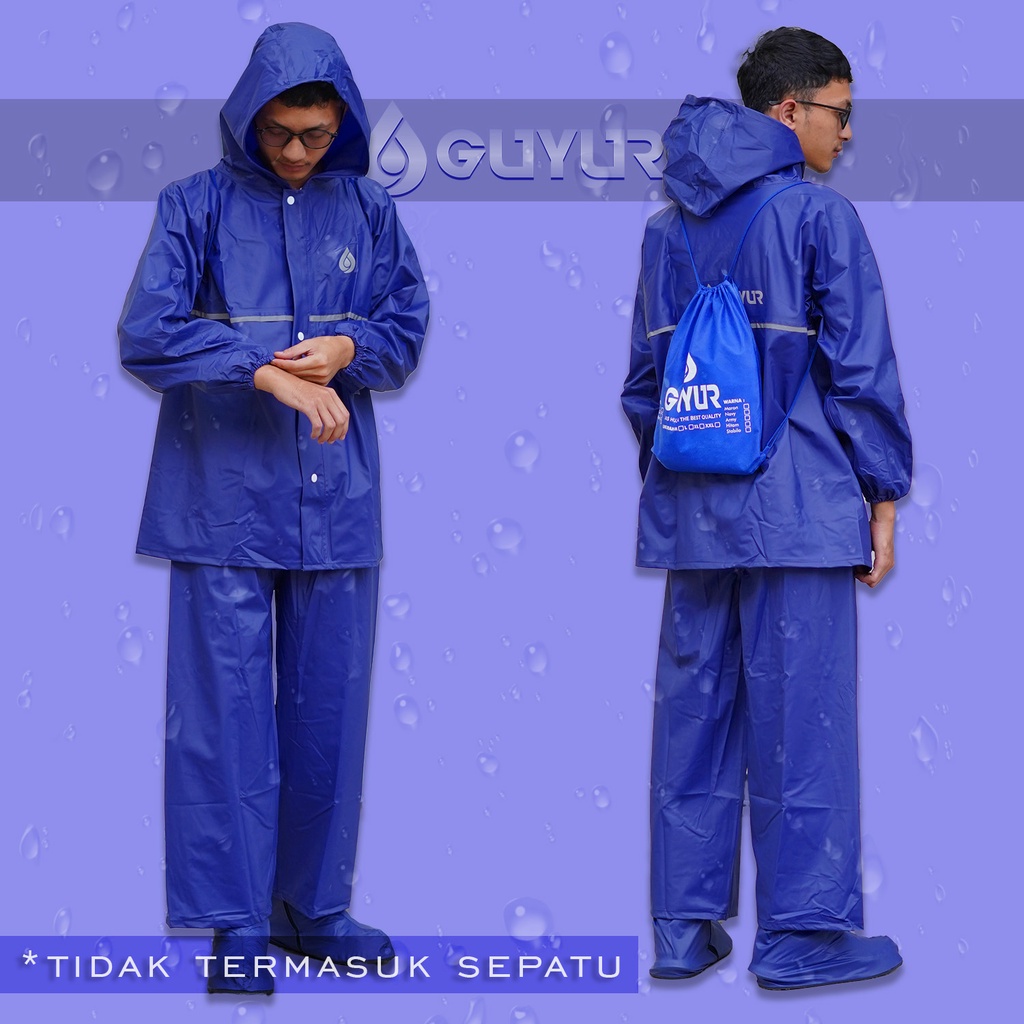Jual Jas hujan List original guyur RAINCOAT Anti Bocor Setelan Pria ...