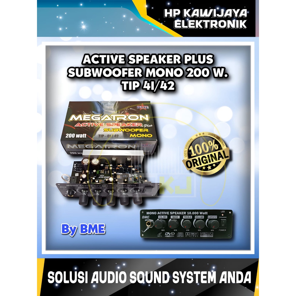 Jual KIT SPEAKER AKTIVE MEGATRON SUBWOOFER MONO kit speaker aktif
