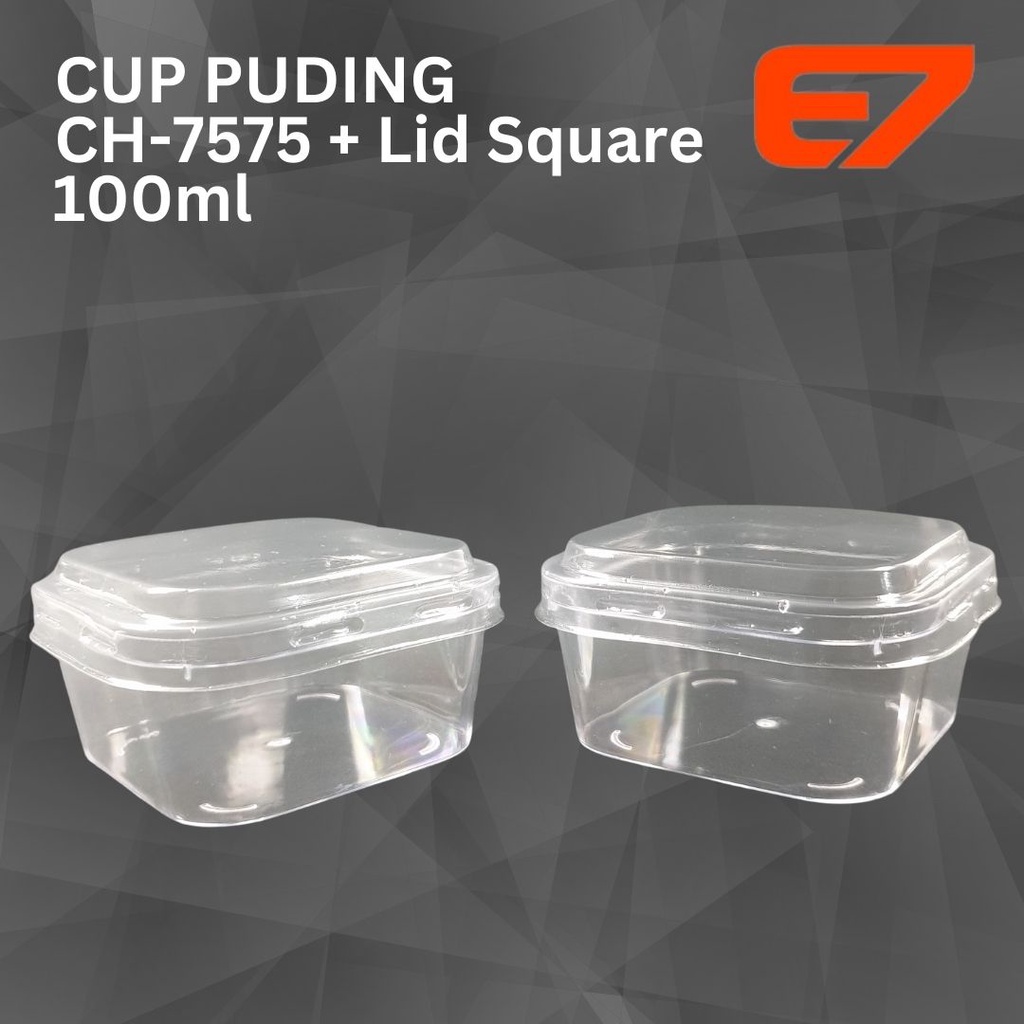 Jual Cup Puding CH7575+Lid Cetakan Dessert Cup Jelly Cup (25pcs