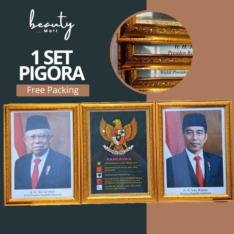 Jual Poster Presiden Dan Wakil Pigura Pajangan Dinding Bahan Polyframe ...