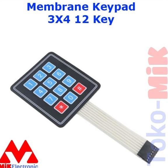Jual 3X4 MATRIX 12 KEY MEMBRANE SWITCH KEYPAD KEYBOARD tok-mi Kualitas ...