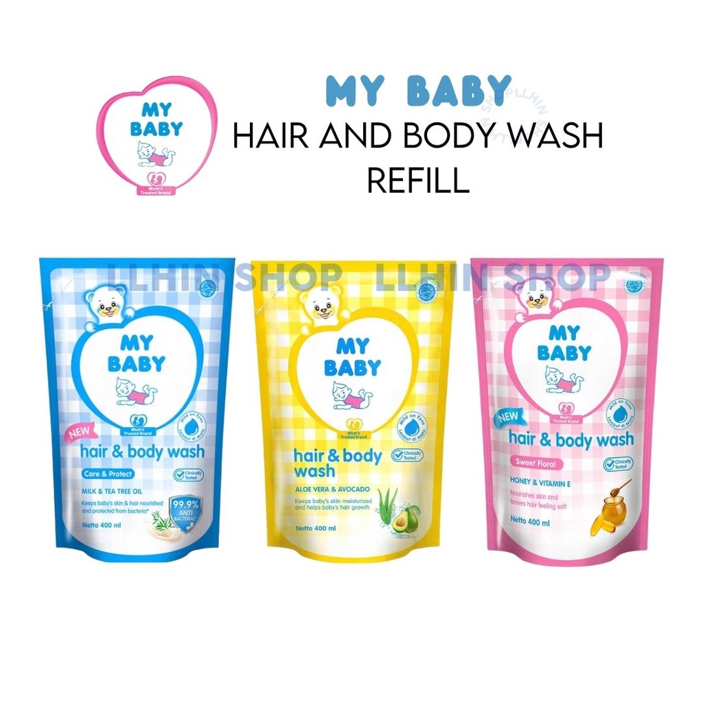 Jual MY BABY Hair & Body Wash Refill 400ml Shopee Indonesia