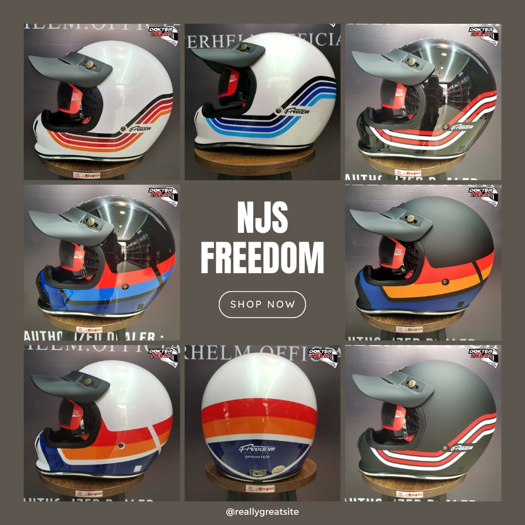 Jual NJS FREEDOM MOTIF SPORTSTER SPRINTER MIRIP HELM CAKIL | Shopee ...