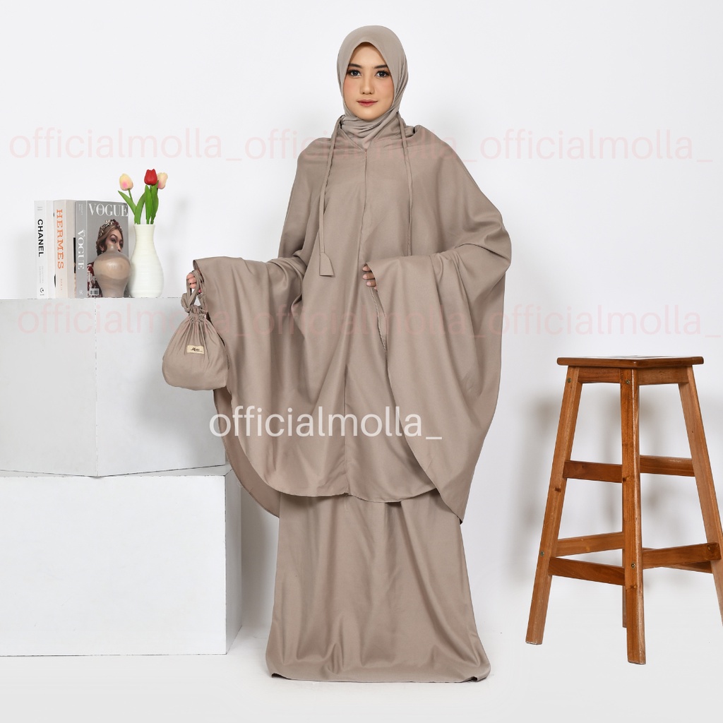 Mukena Dewasa Katun Premium Zara  2in1 Mukena Daily