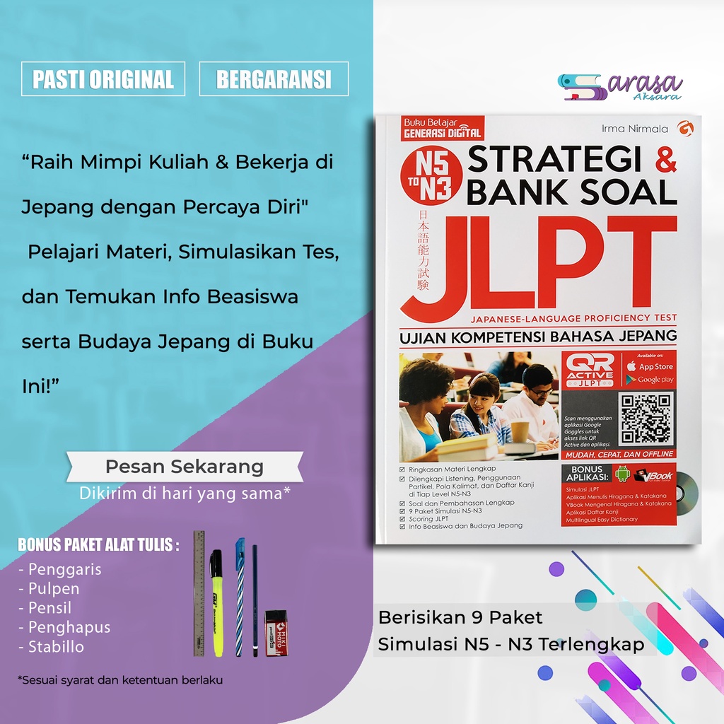 Jual BUKU JLPT N1 N2 N3 N4 N5 STRATEGI DAN BANK SOAL JLPT (JAPANESE ...