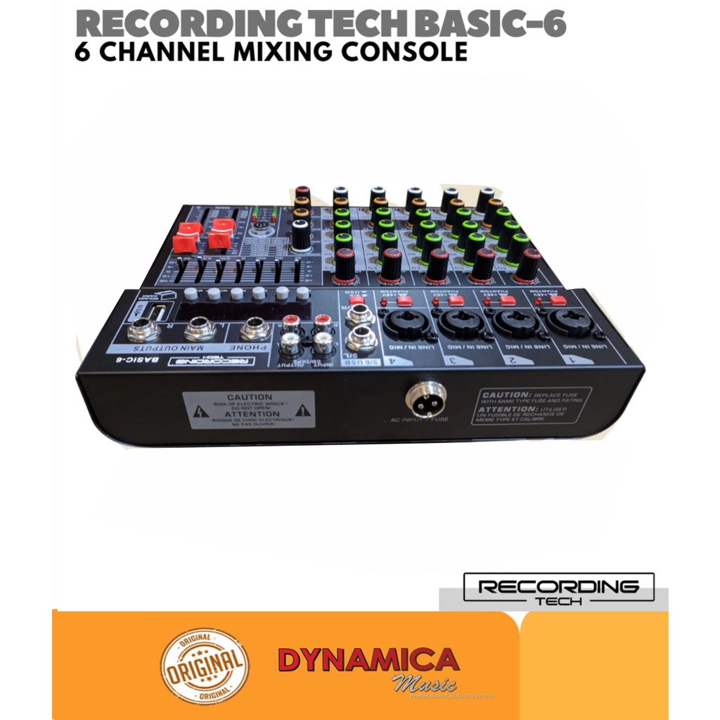 Jual RECORDING TECH BASIC 6 MIXING CONSOLE | Audio MIxer 6 Channel ...