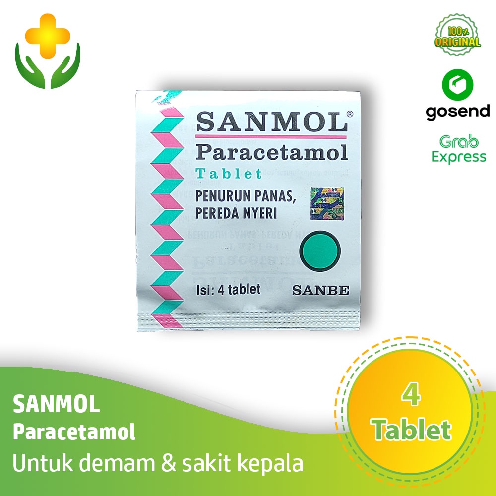 Jual Sanmol Strip Tablet Obat Demam Sakit Kepala Paracetamol Mg